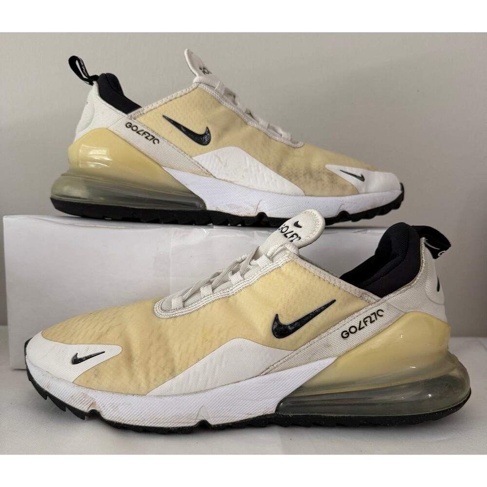 Nike Air Max 270 Spikeless Golf Shoes White Black Men's Size 12